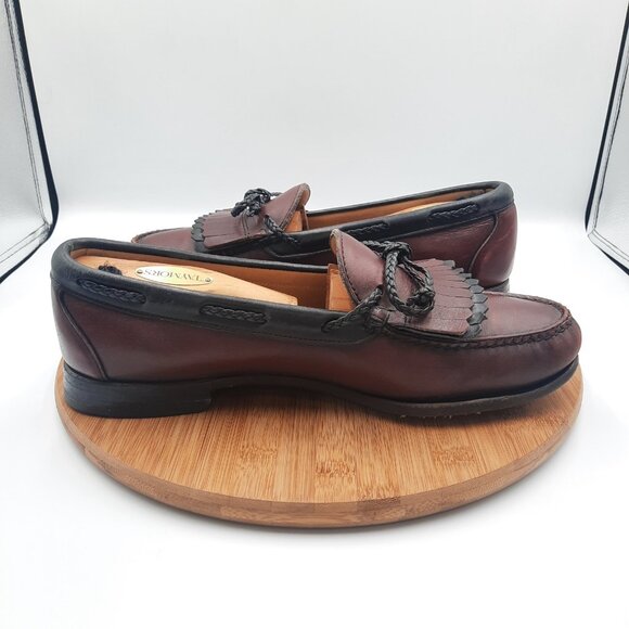Allen Edmonds Woodstock Mens 11 Shoes Burgandy Leather Kiltie Dress Loafers USA main image 7